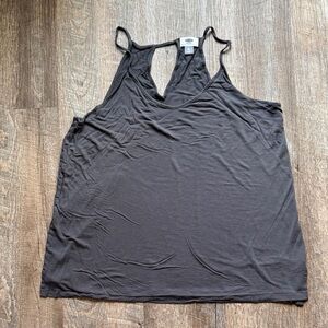 Old Navy Charcoal Scoop V-Neck Racerback Tank